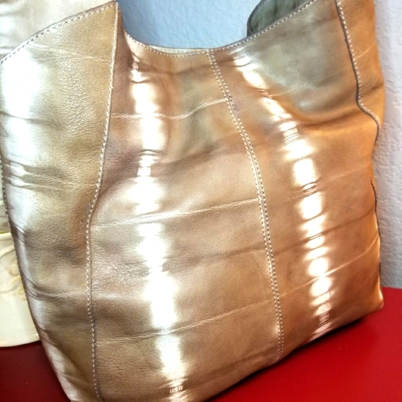 Lucky Brand Leather Fawn Tie Dye Hobo - Picture 1 of 5